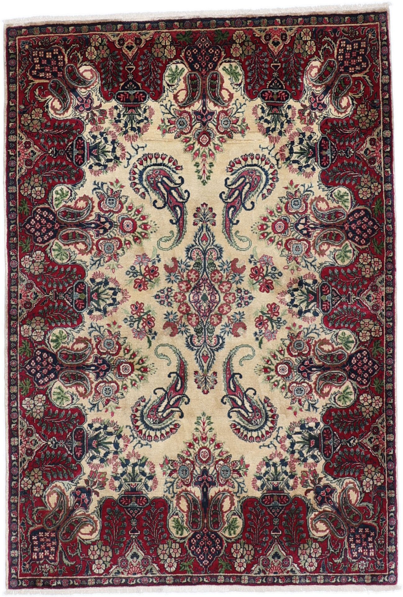 Perserteppich Shahrbaft 130 x 192 cm Schurwolle handgeknüpft