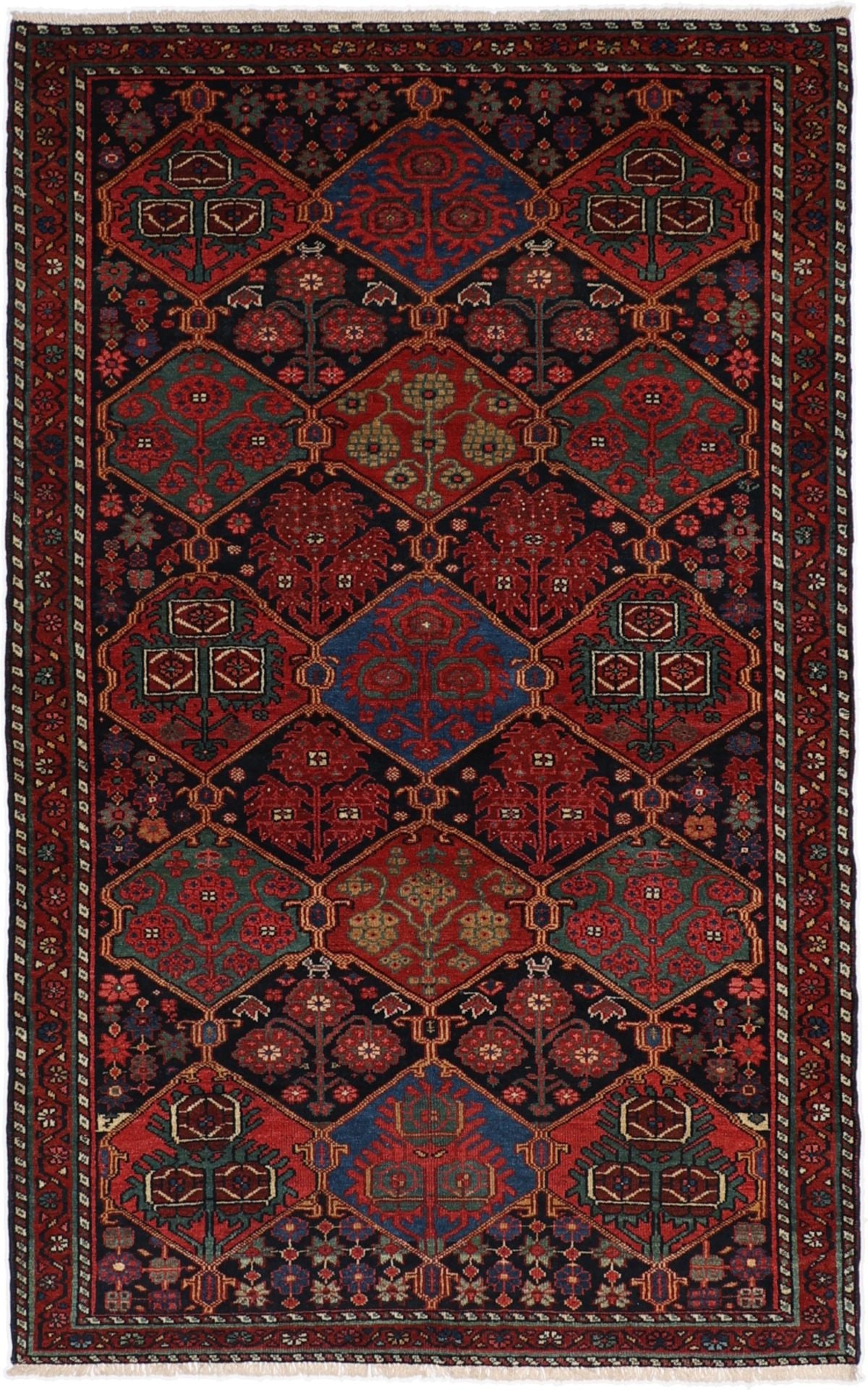 Perserteppich Bachtiar 137 x 218 cm Schurwolle handgeknüpft antik