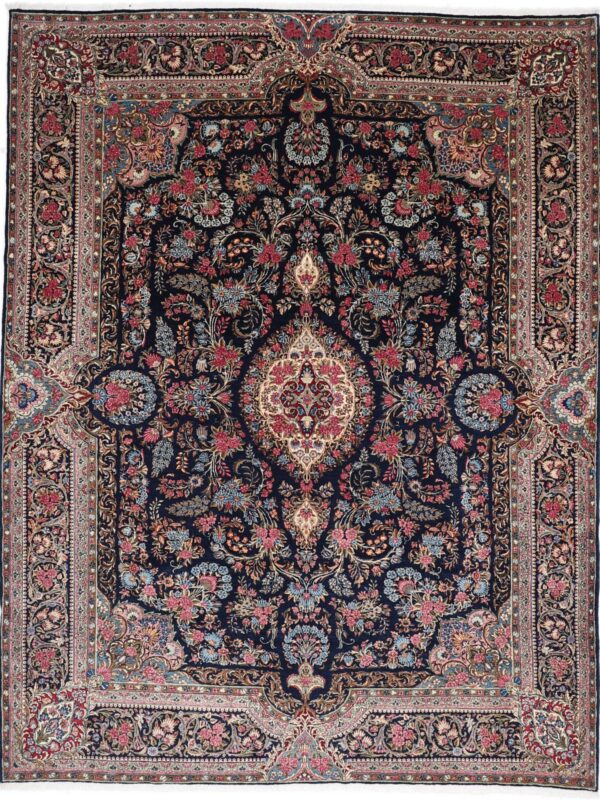 Perserteppich Kirman 280 x 360 cm Schurwolle handgeknüpft antik