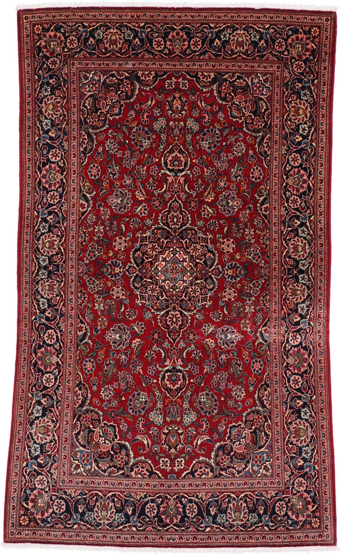Perserteppich Kashan 127 x 220 cm Schurwolle handgeknüpft
