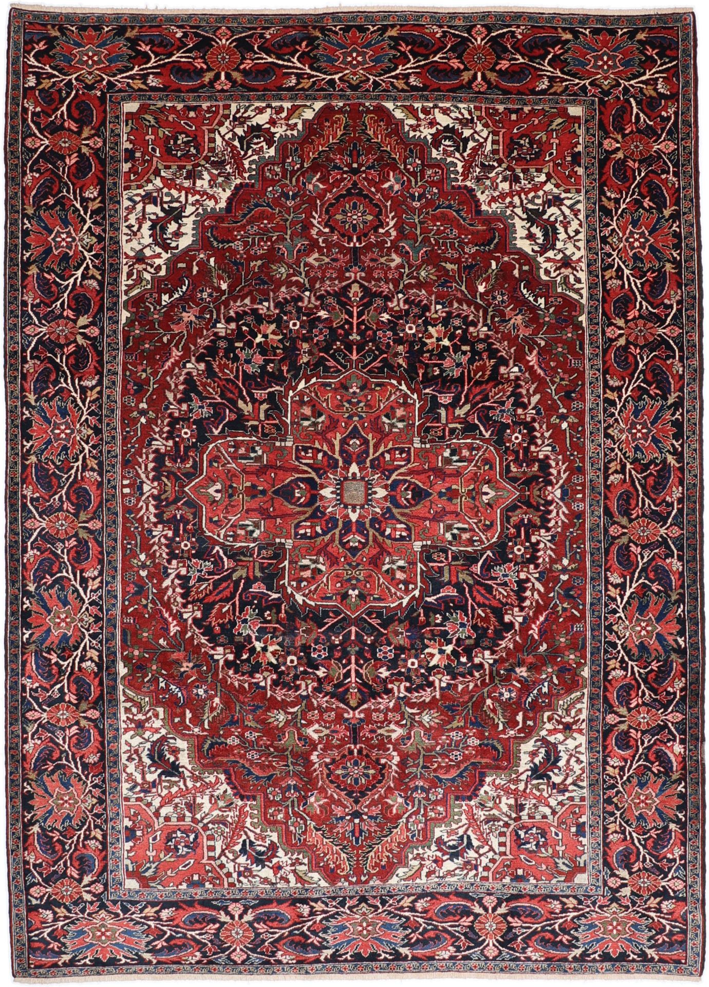 Perserteppich Heriz 260 x 362 cm Schurwolle handgeknüpft antik