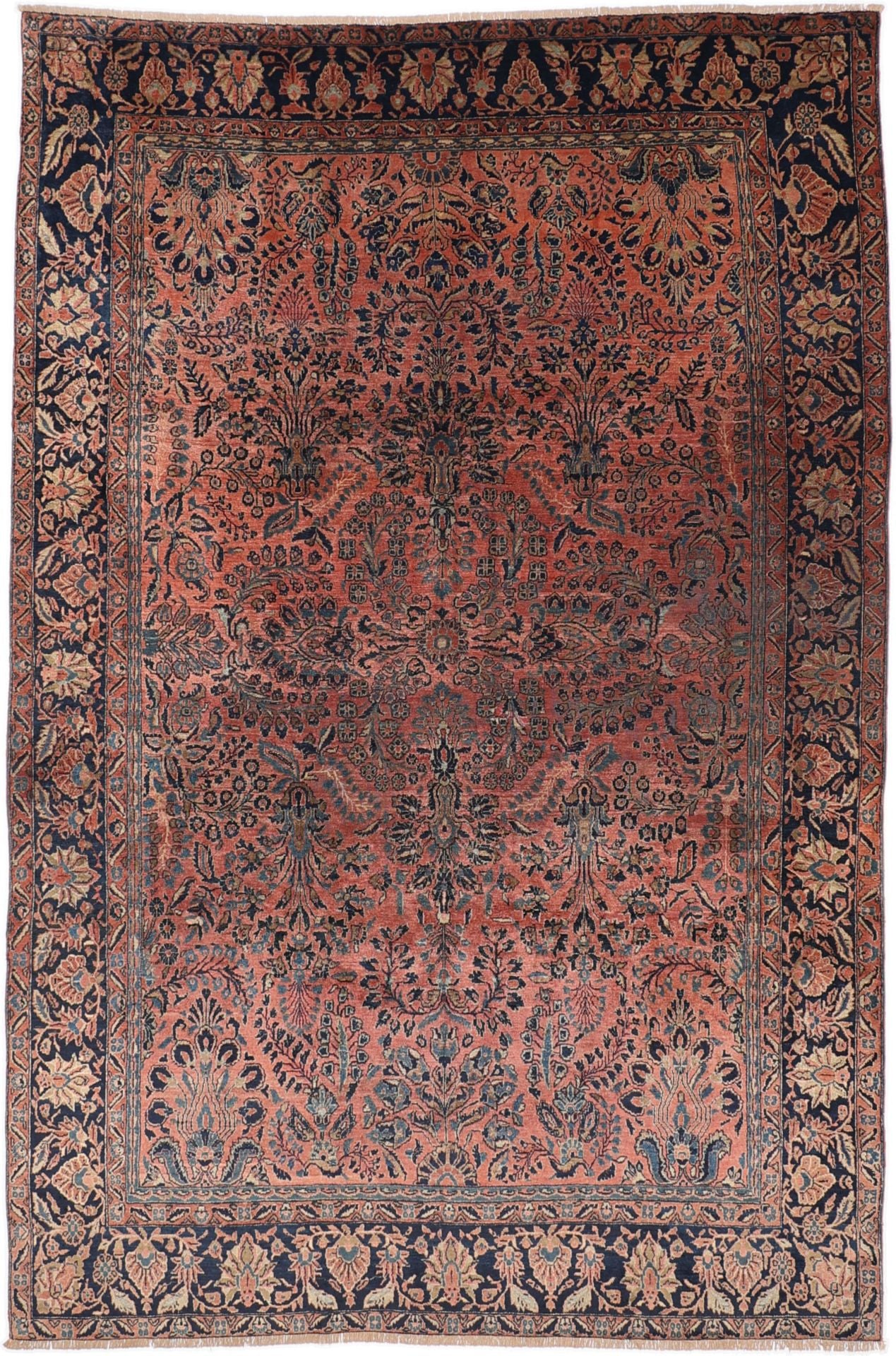 Perserteppich Sarough 233 x 342 cm Schurwolle handgeknüpft antik
