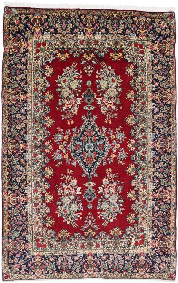 Perserteppich Kirman 143 x 222 cm Schurwolle handgeknüpft