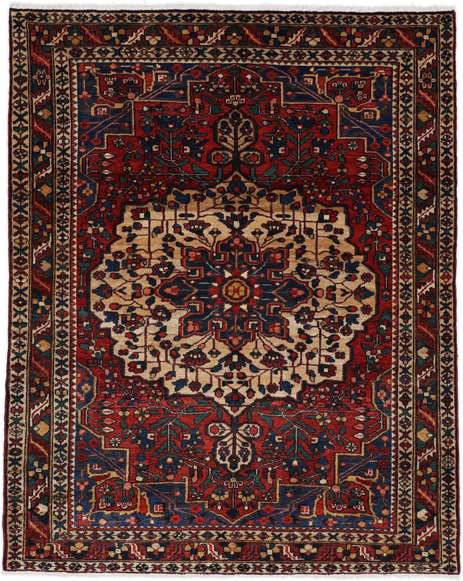 Perserteppich Bachtiar 163 x 205 cm Schurwolle handgeknüpft