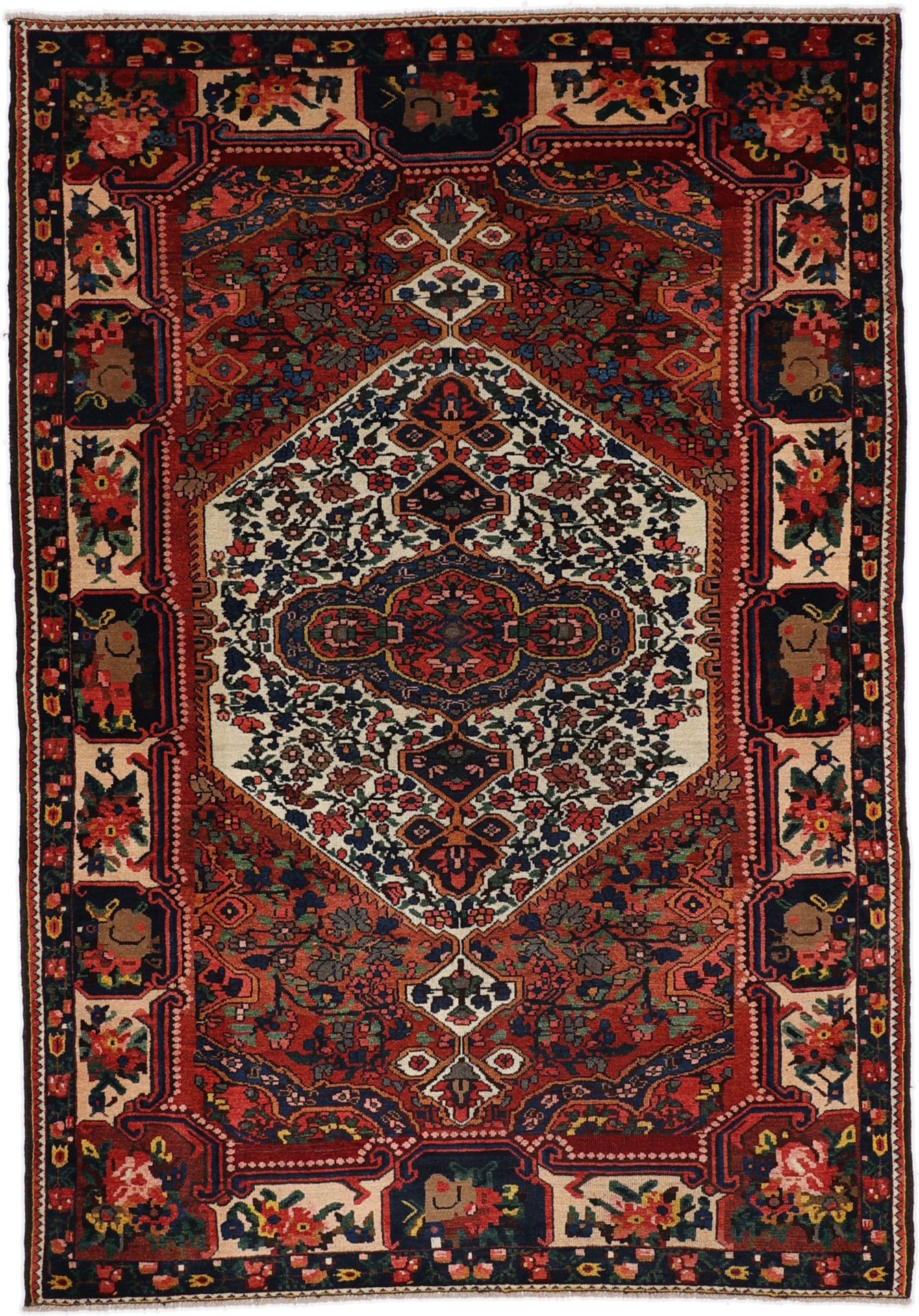 Perserteppich Bachtiar 174 x 250 cm Schurwolle handgeknüpft antik