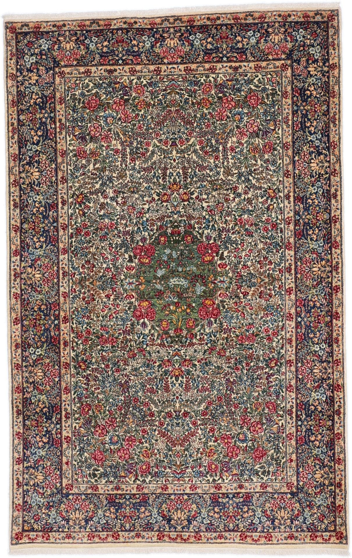 Perserteppich Kirman 145 x 230 cm Schurwolle handgeknüpft