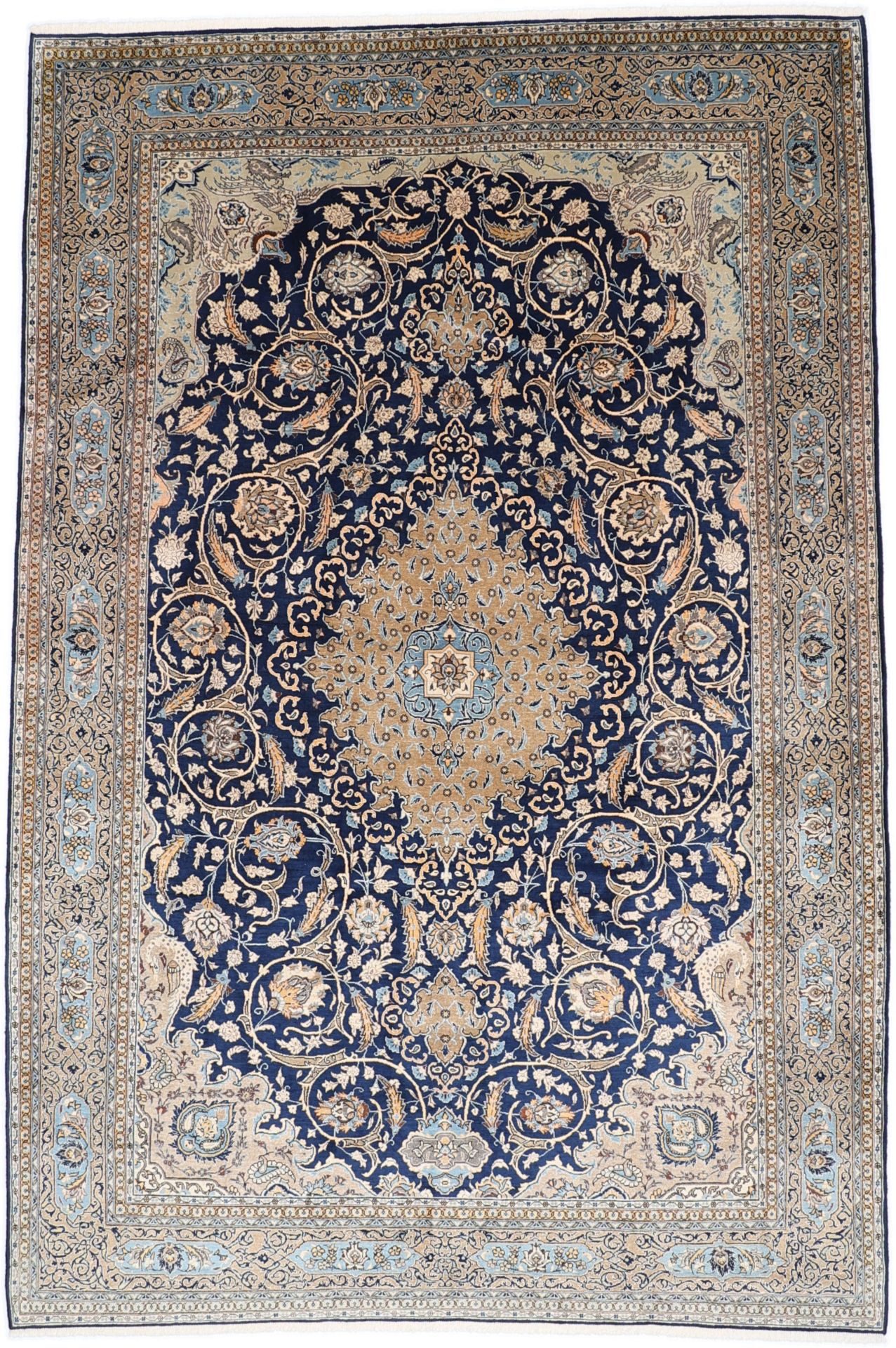 Perserteppich Ghom 230 x 338 cm Schurwolle handgeknüpft Antik