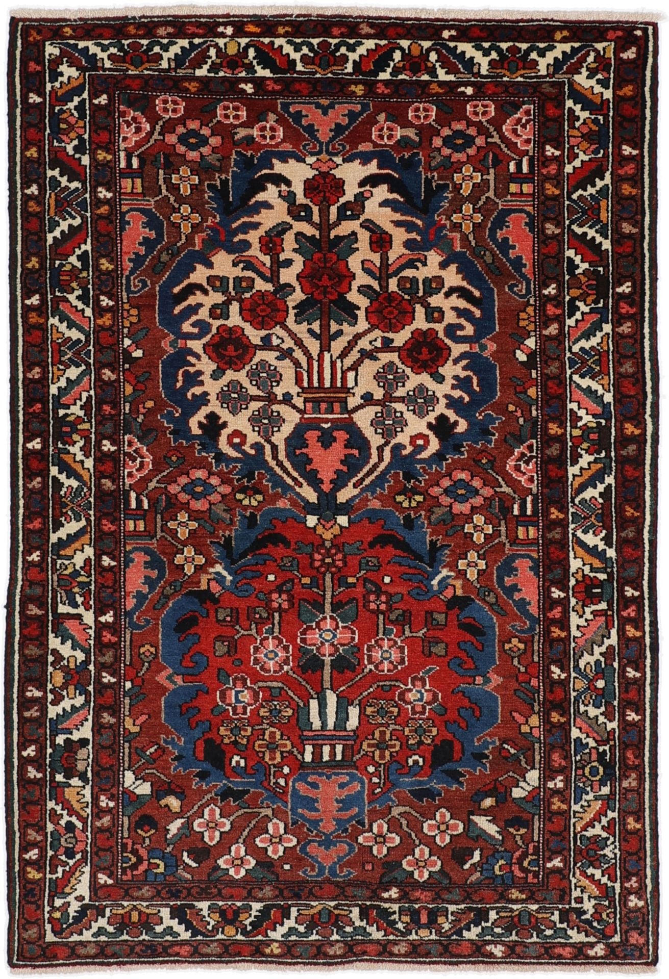 Perserteppich Bachtiar 141 x 209 cm Schurwolle handgeknüpft