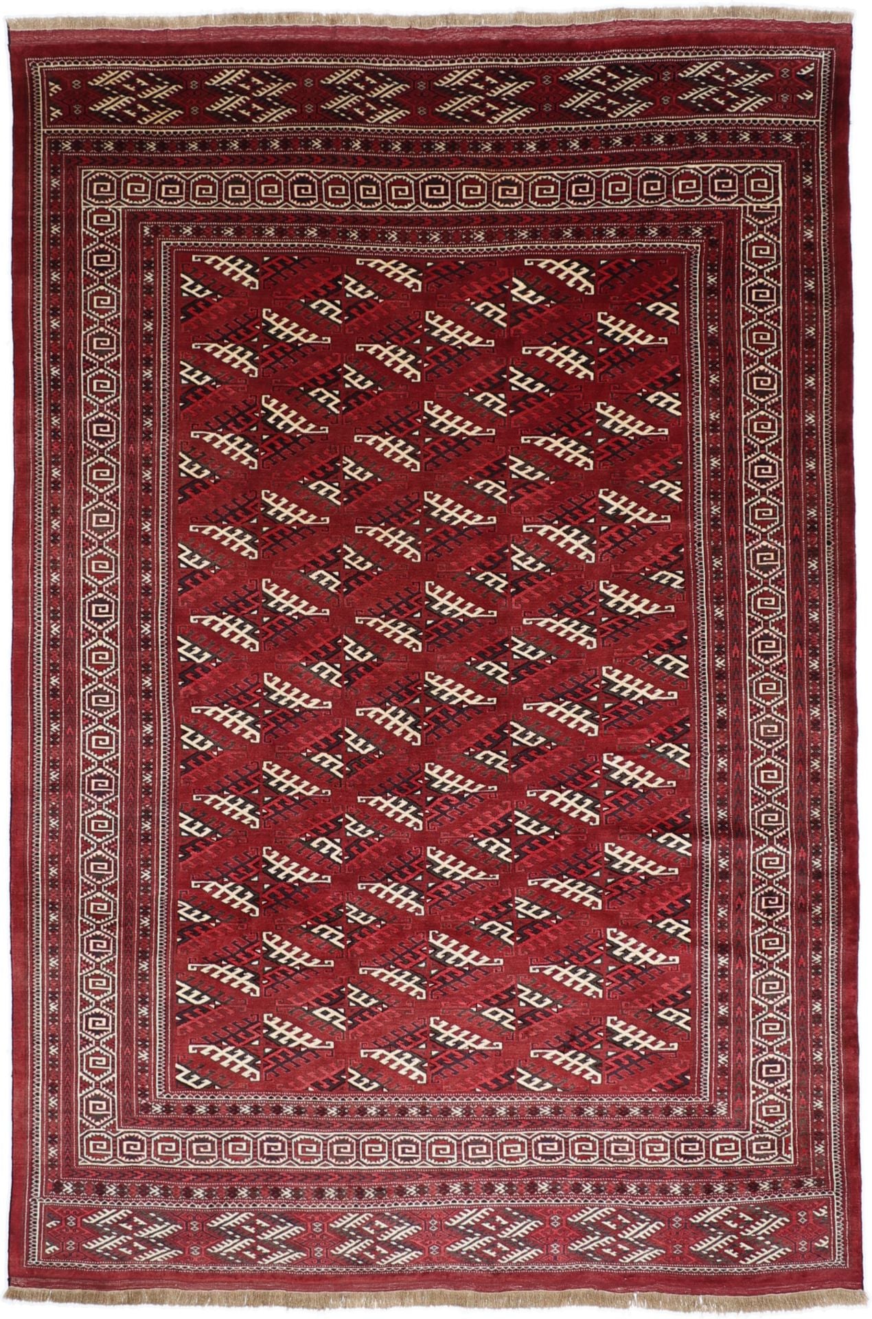 Perserteppich Turkmen 255 x 376 cm Schurwolle handgeknüpft
