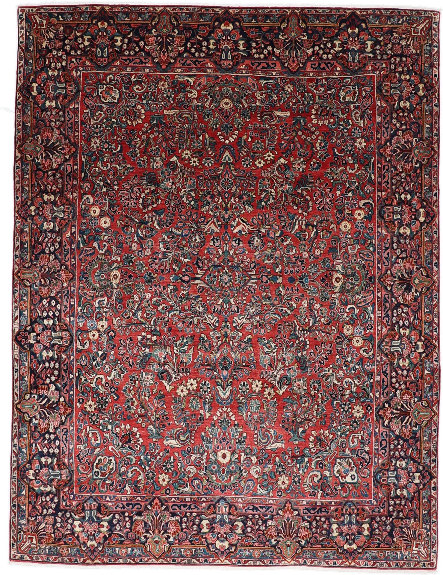 Perserteppich Sarough 264 x 346 cm Schurwolle handgeknüpft antik