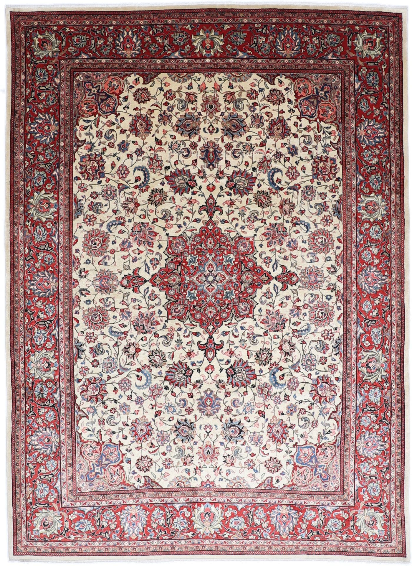 Perserteppich Sarough 260 x 360 cm Schurwolle handgeknüpft antik