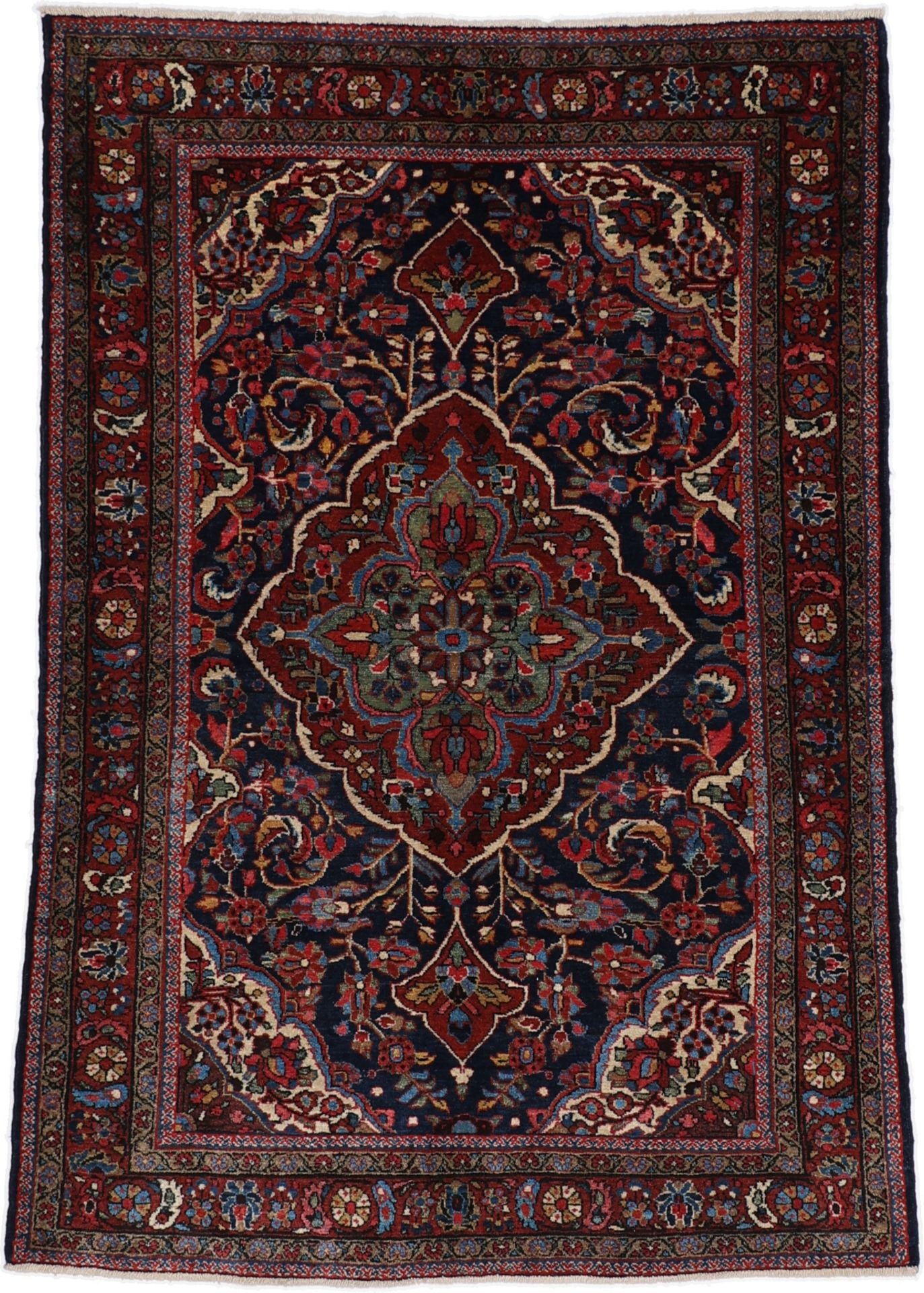 Perserteppich Bortschalu 144 x 210 cm Schurwolle handgeknüpft