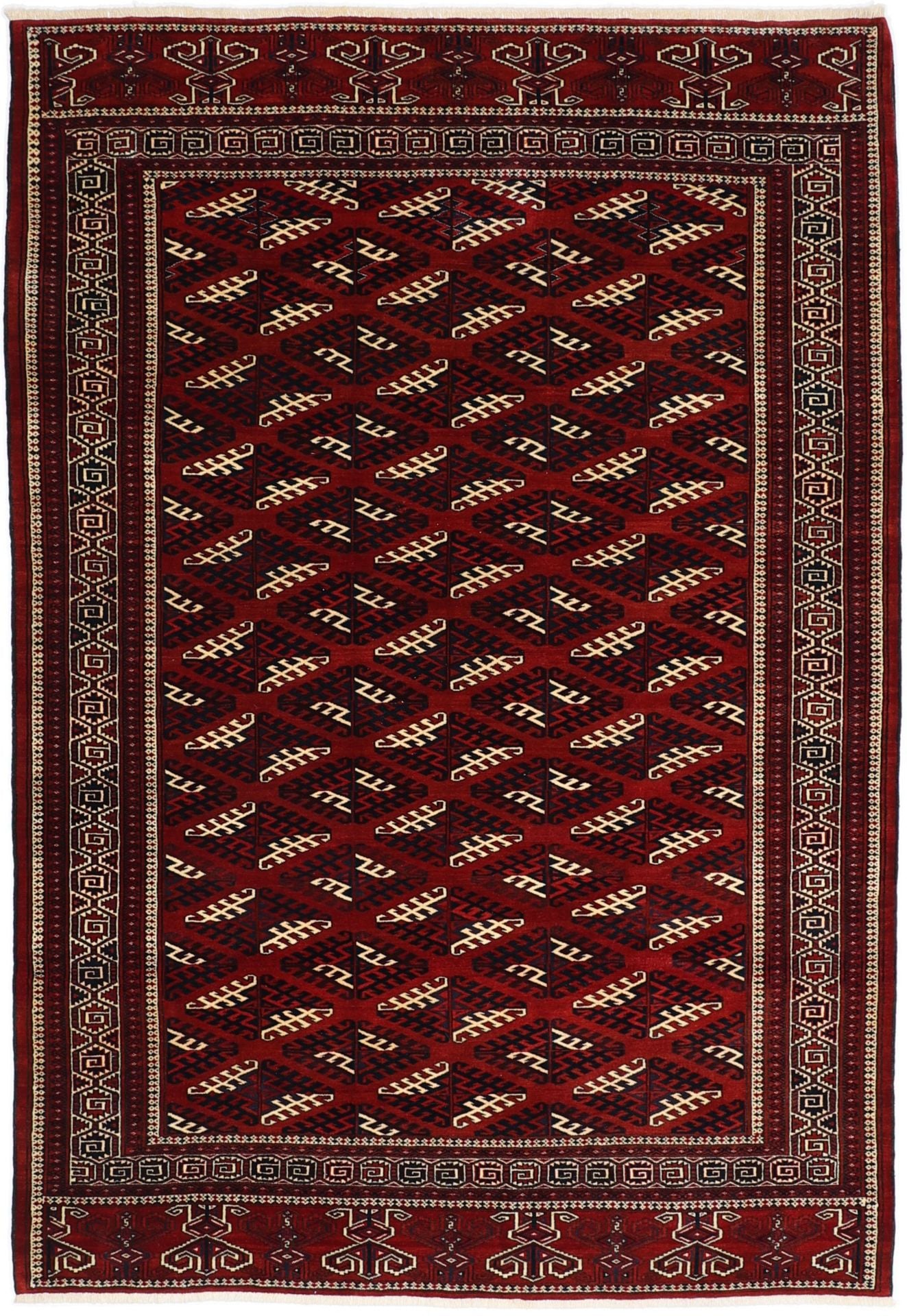 Perserteppich Turkmen 230 x 340 cm Schurwolle handgeknüpft
