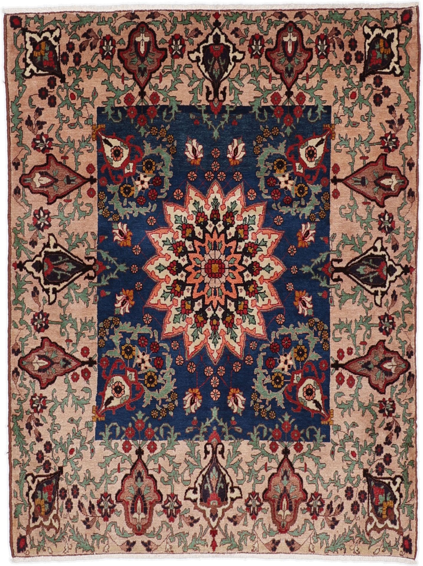 Perserteppich Bachtiar 134 x 178 cm Schurwolle handgeknüpft antik