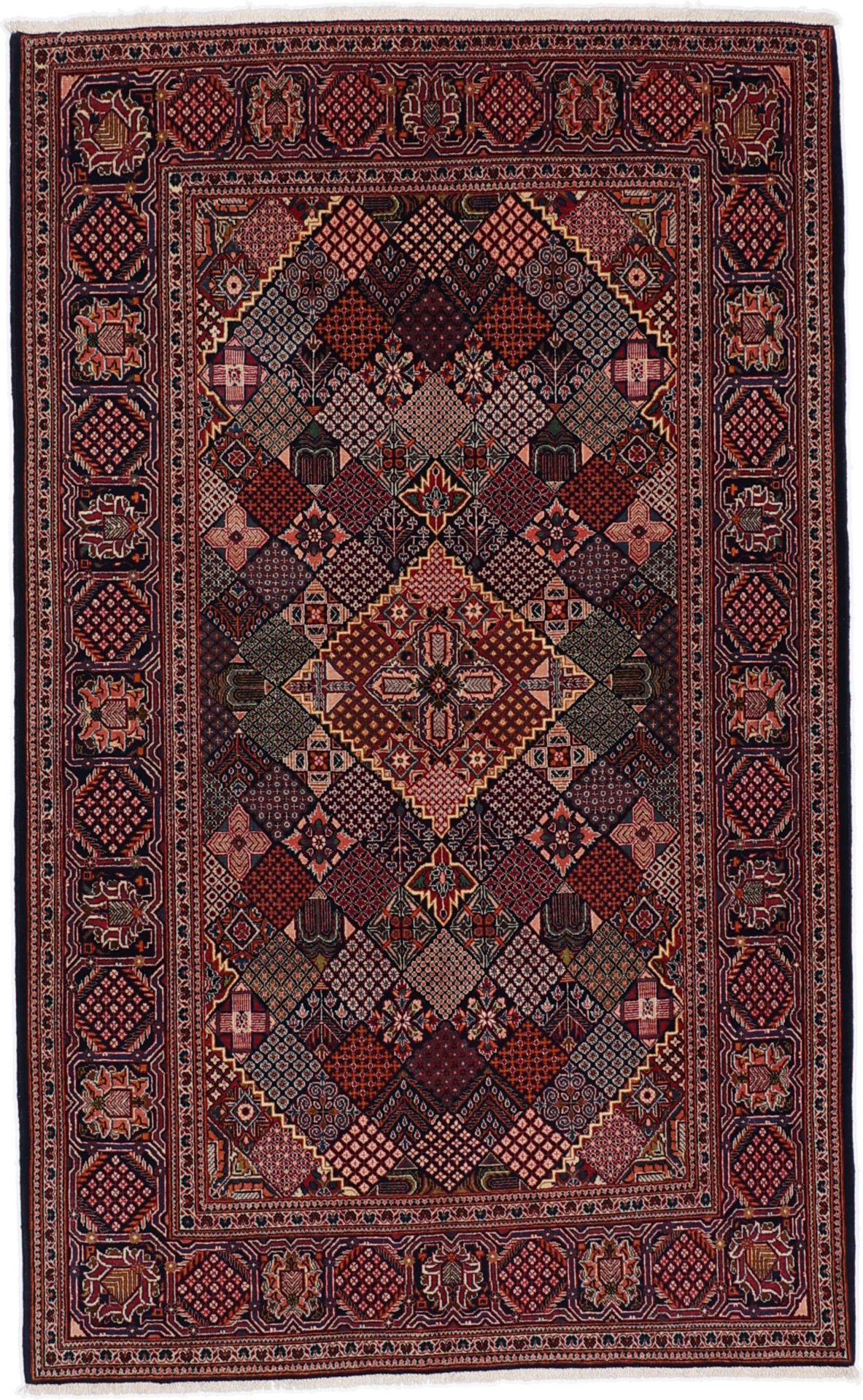 Perserteppich Kashan 137 x 222 cm Schurwolle handgeknüpft antik