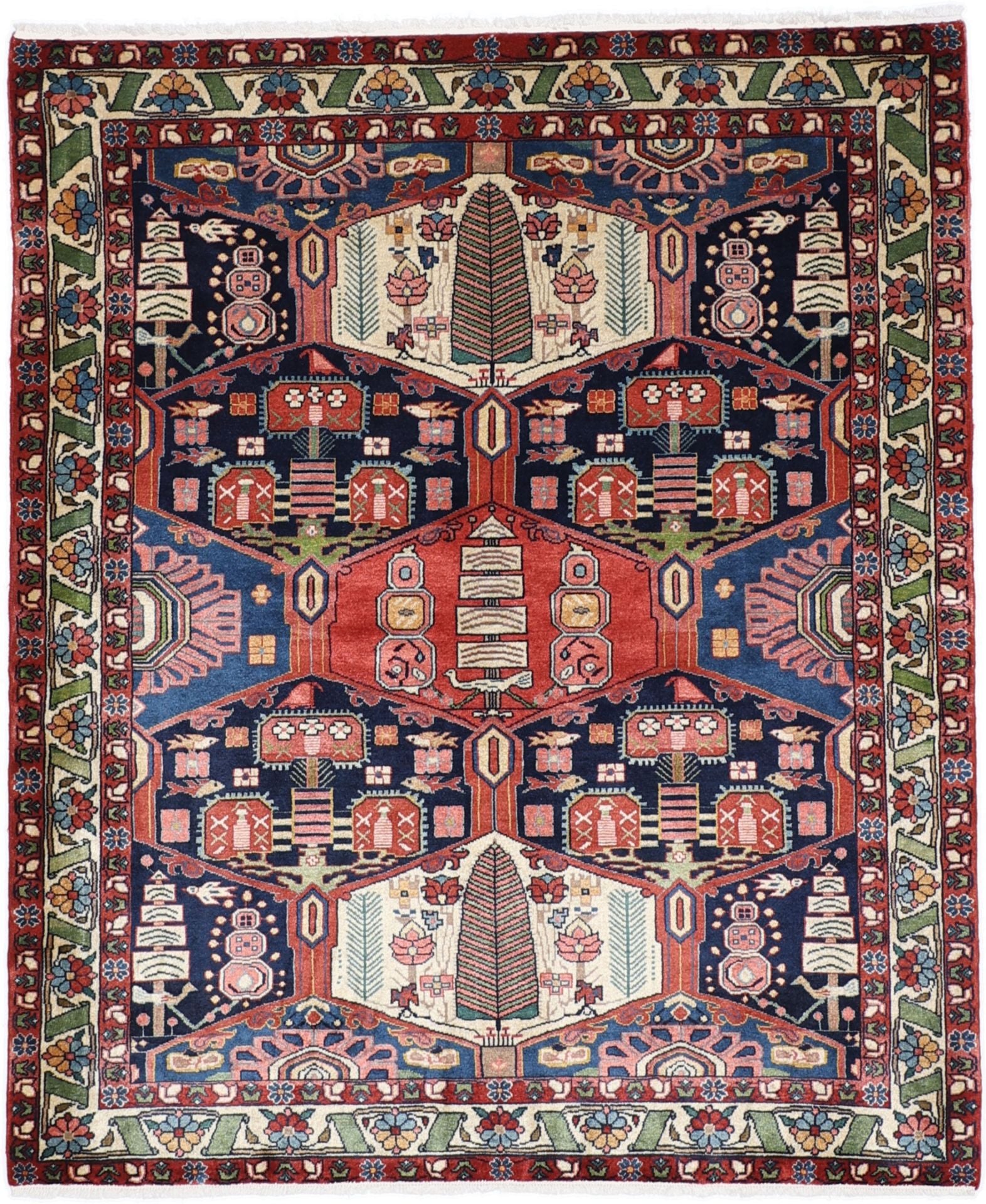 Perserteppich Nahawand 150 x 185 cm Schurwolle handgeknüpft