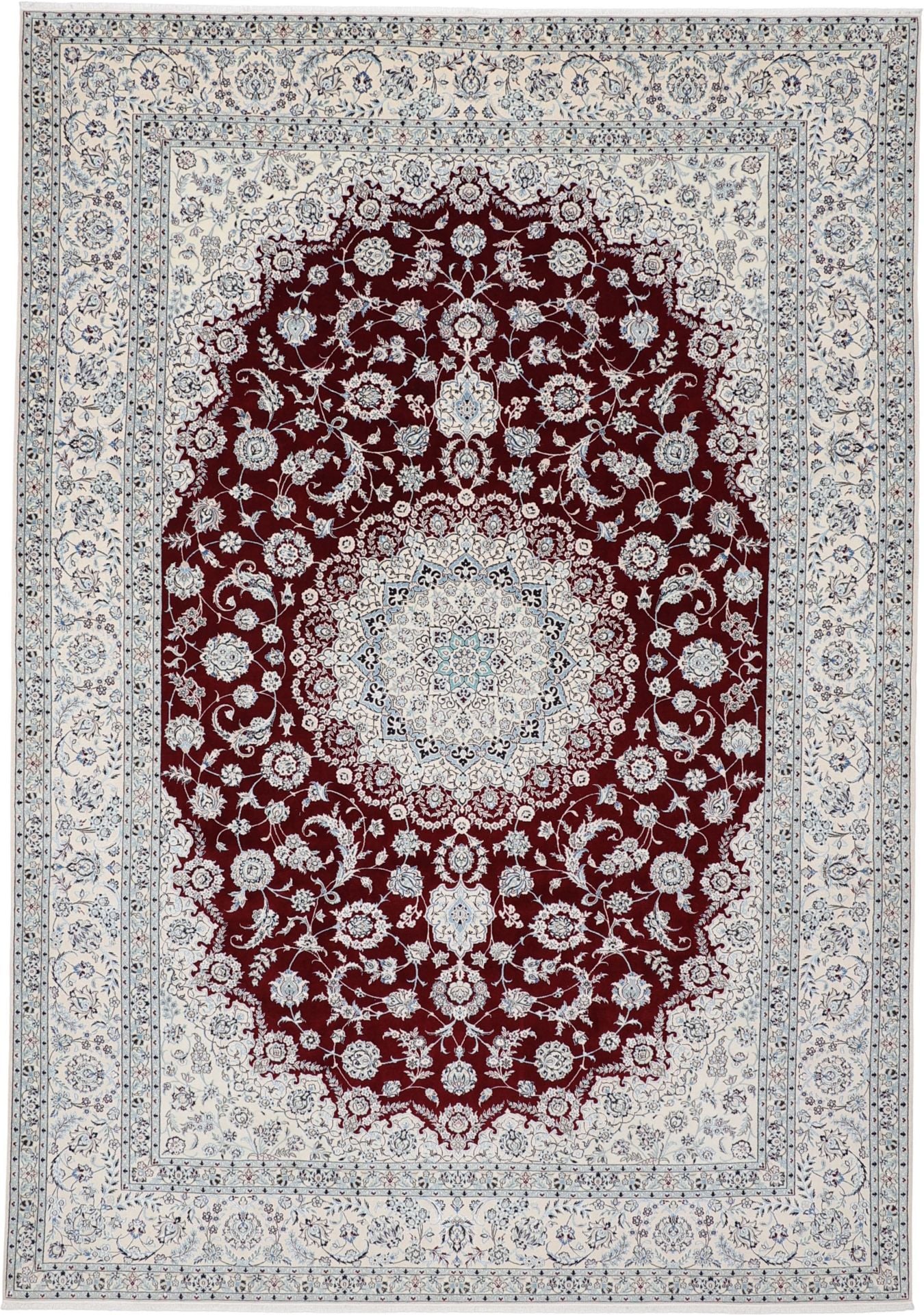 Perserteppich Nain 250 x 360 cm Schurwolle-Seide handgeknüpft