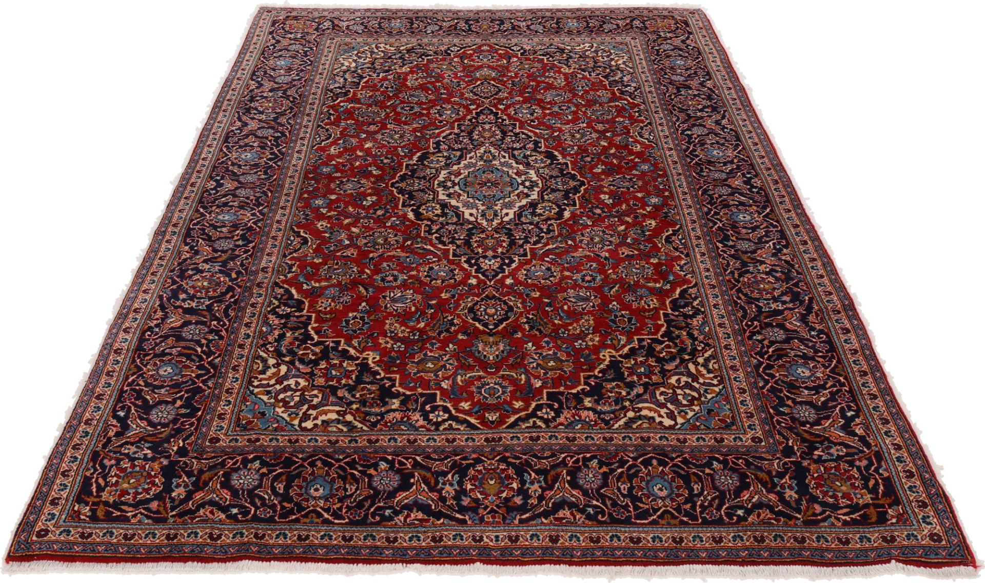 Perserteppich Kashan 190 x 314 cm Schurwolle handgeknüpft