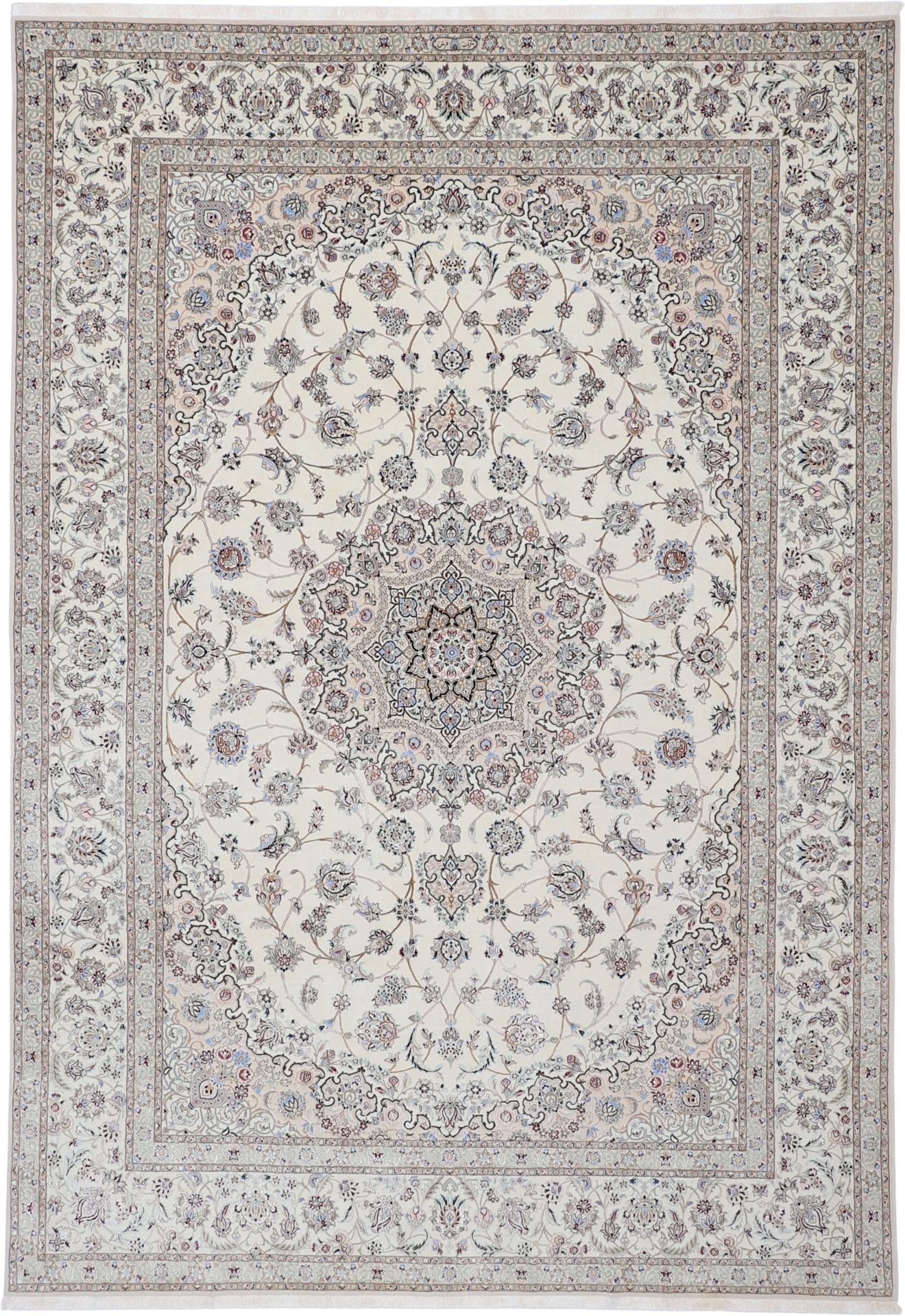 Perserteppich Nain 215 x 308 cm Schurwolle Seide handgeknüpft