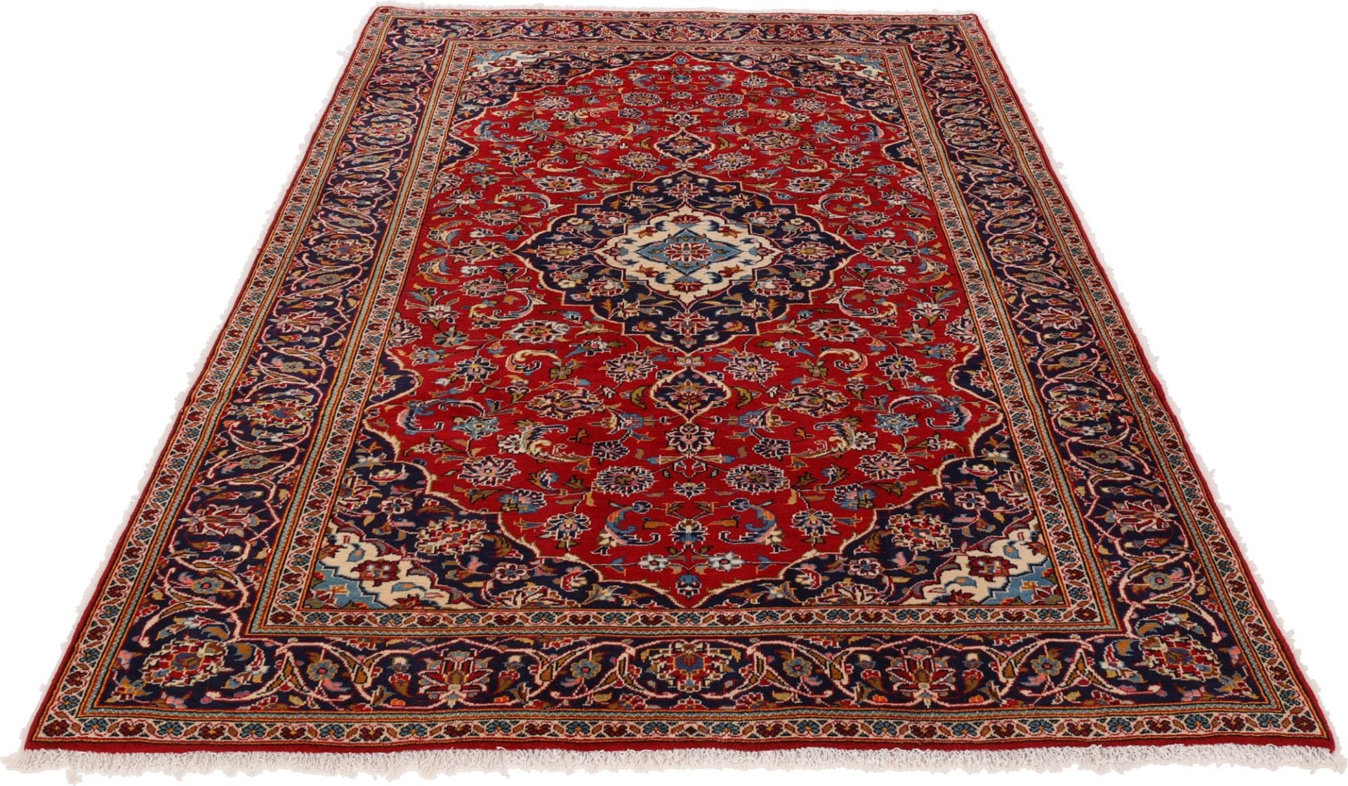 Perserteppich Kashan 190 x 310 cm Schurwolle-Seide handgeknüpft