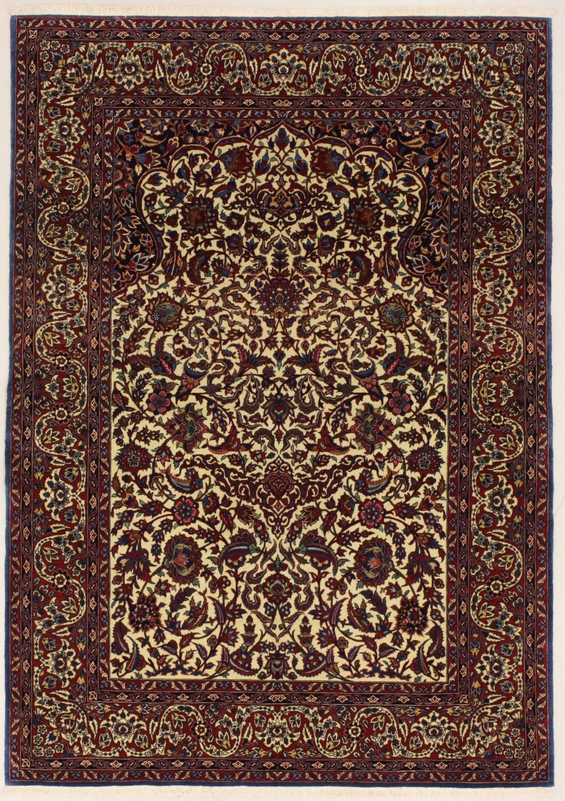 Perserteppich Isfahan 146 x 206 cm Schurwolle handgeknüpft