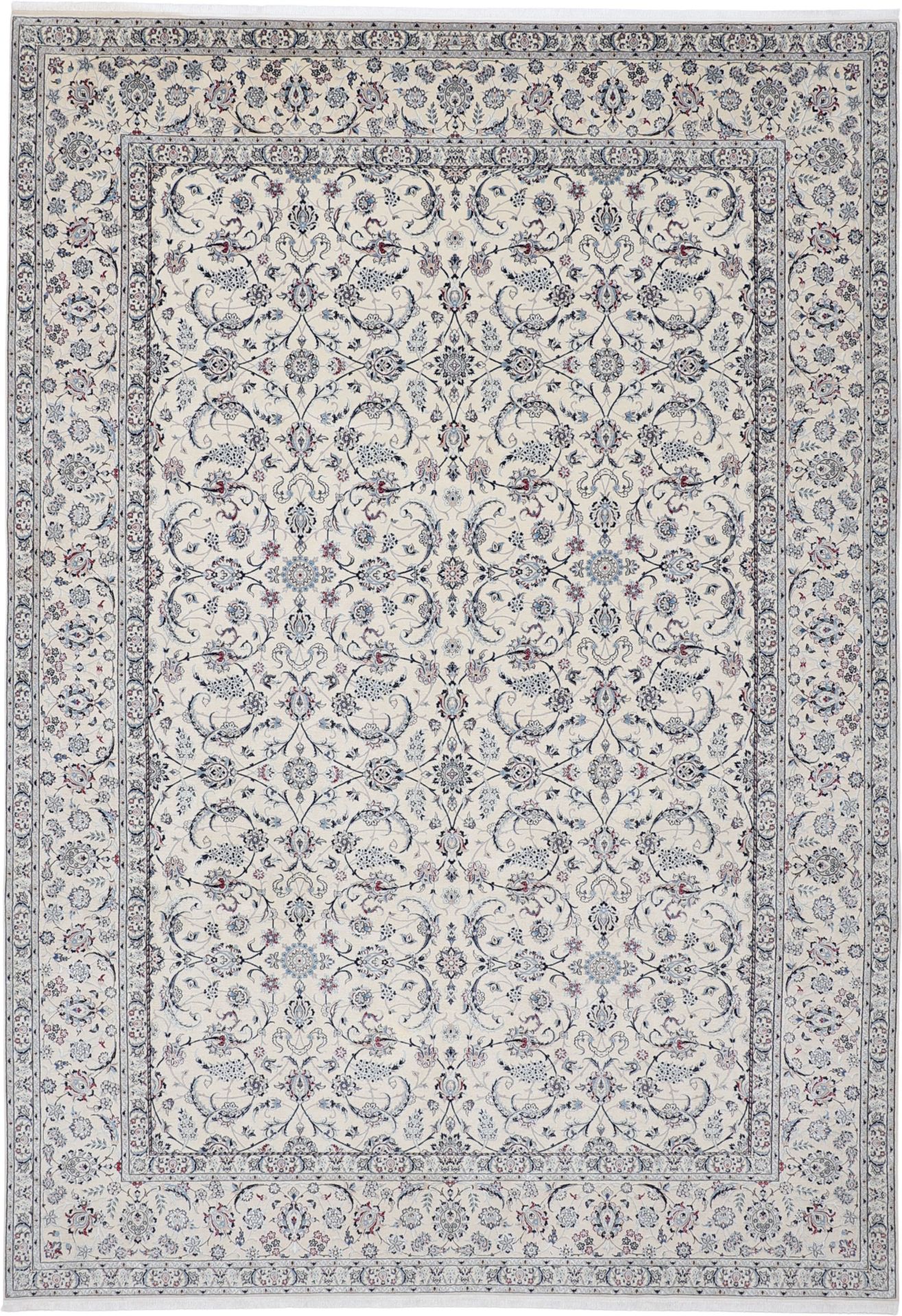 Perserteppich Nain 250 x 358 cm Schurwolle und Seide handgeknüpft