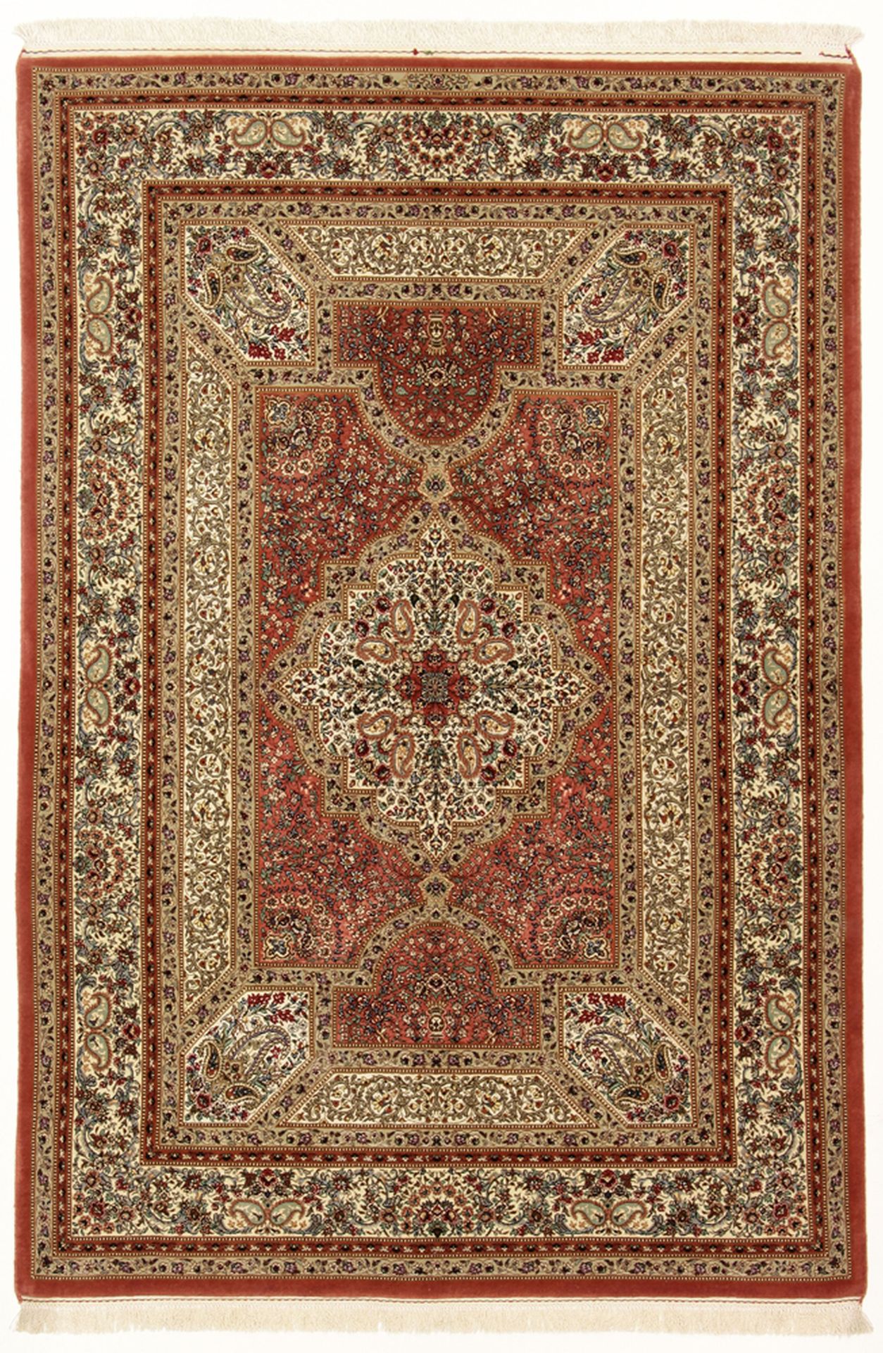 Perserteppich Ghom 143 x 210 cm Schurwolle handgeknüpft