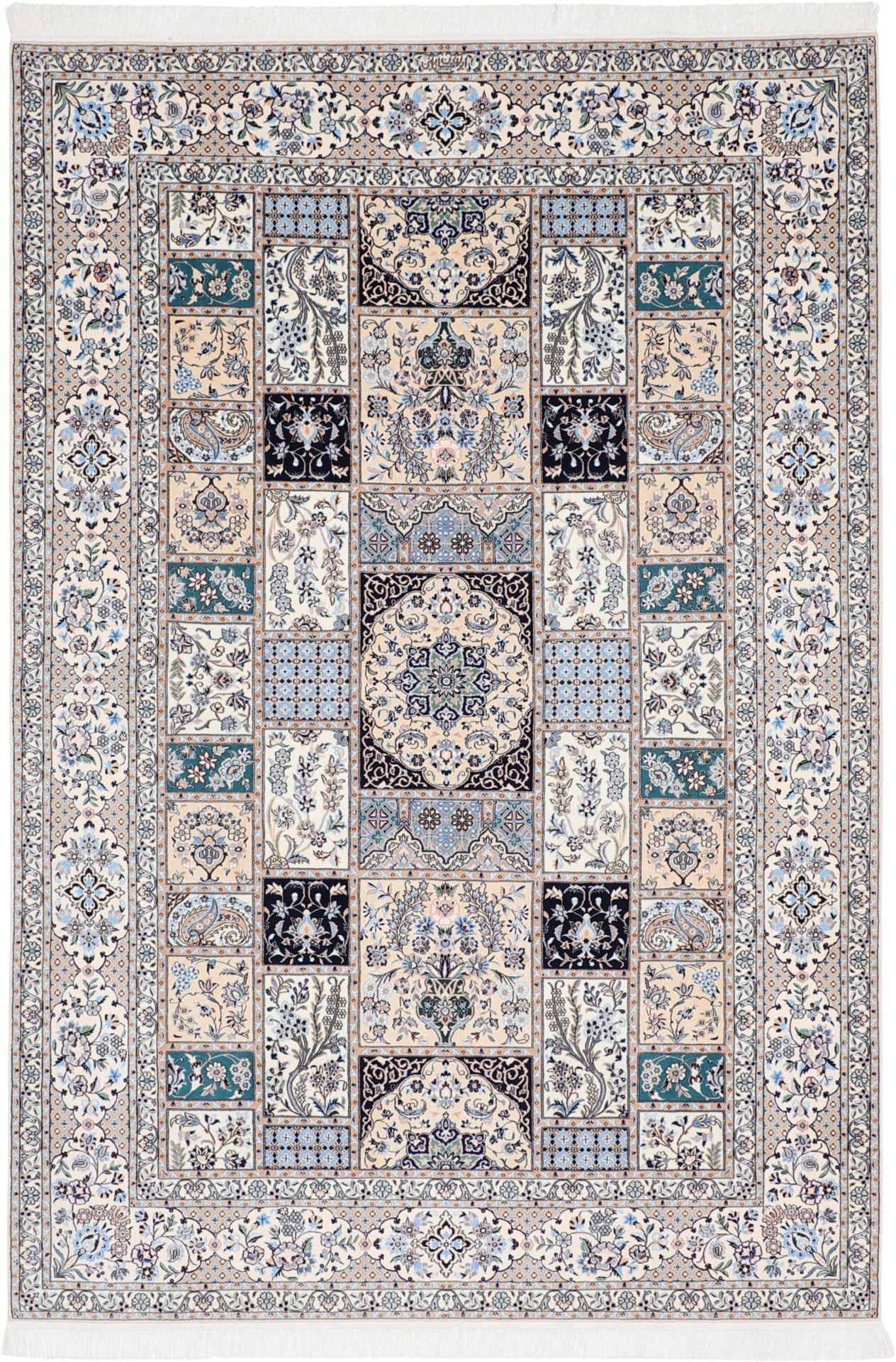 Perserteppich Nain 182 x 265 cm Schurwolle Seide handgeknüpft