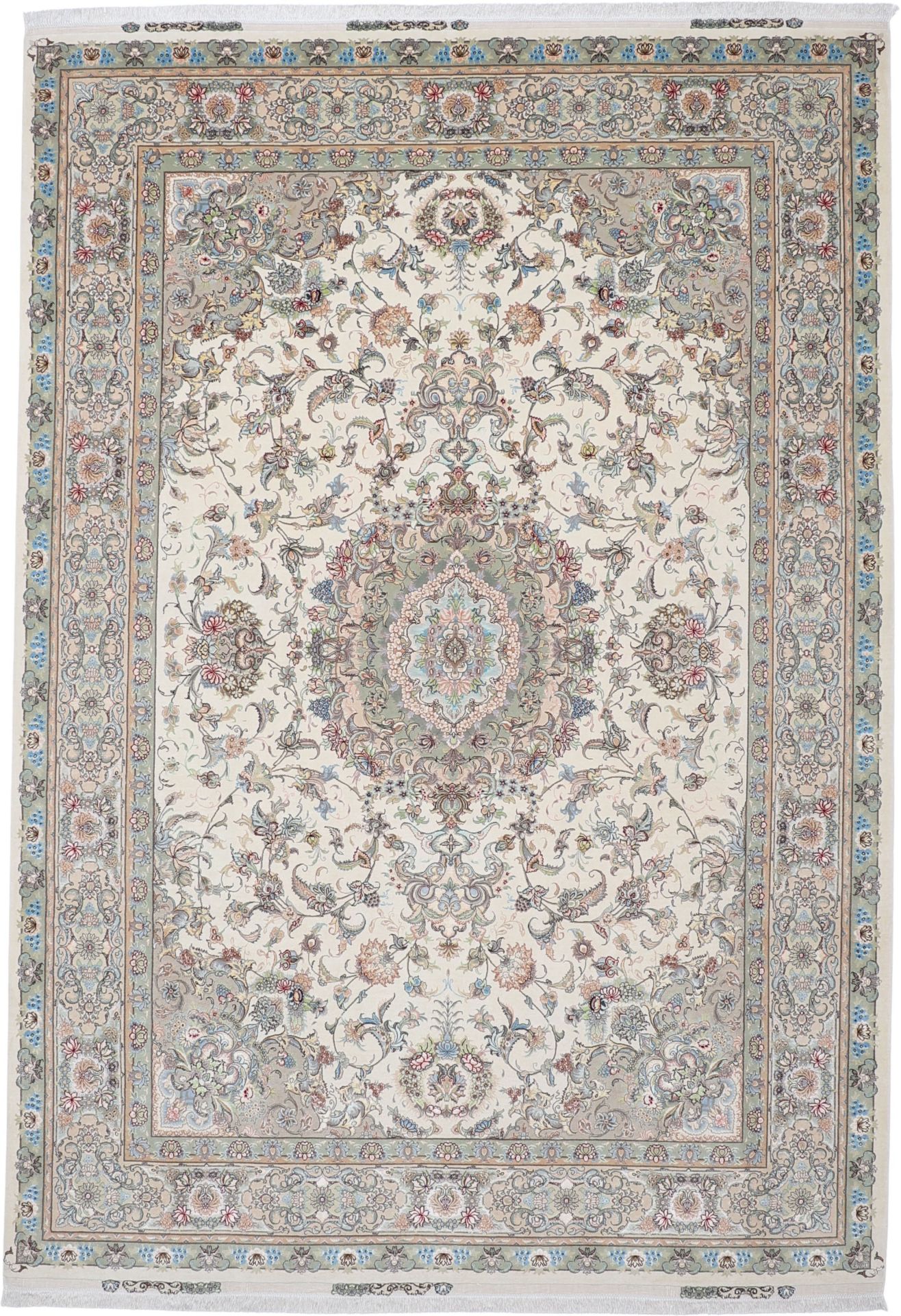 Perserteppich Täbriz 245 x 352 cm Wolle und Seide handgeknüpft
