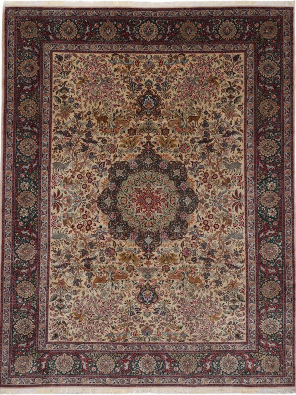 Perserteppich Täbriz 258 x 334 cm Schurwolle Seide handgeknüpft
