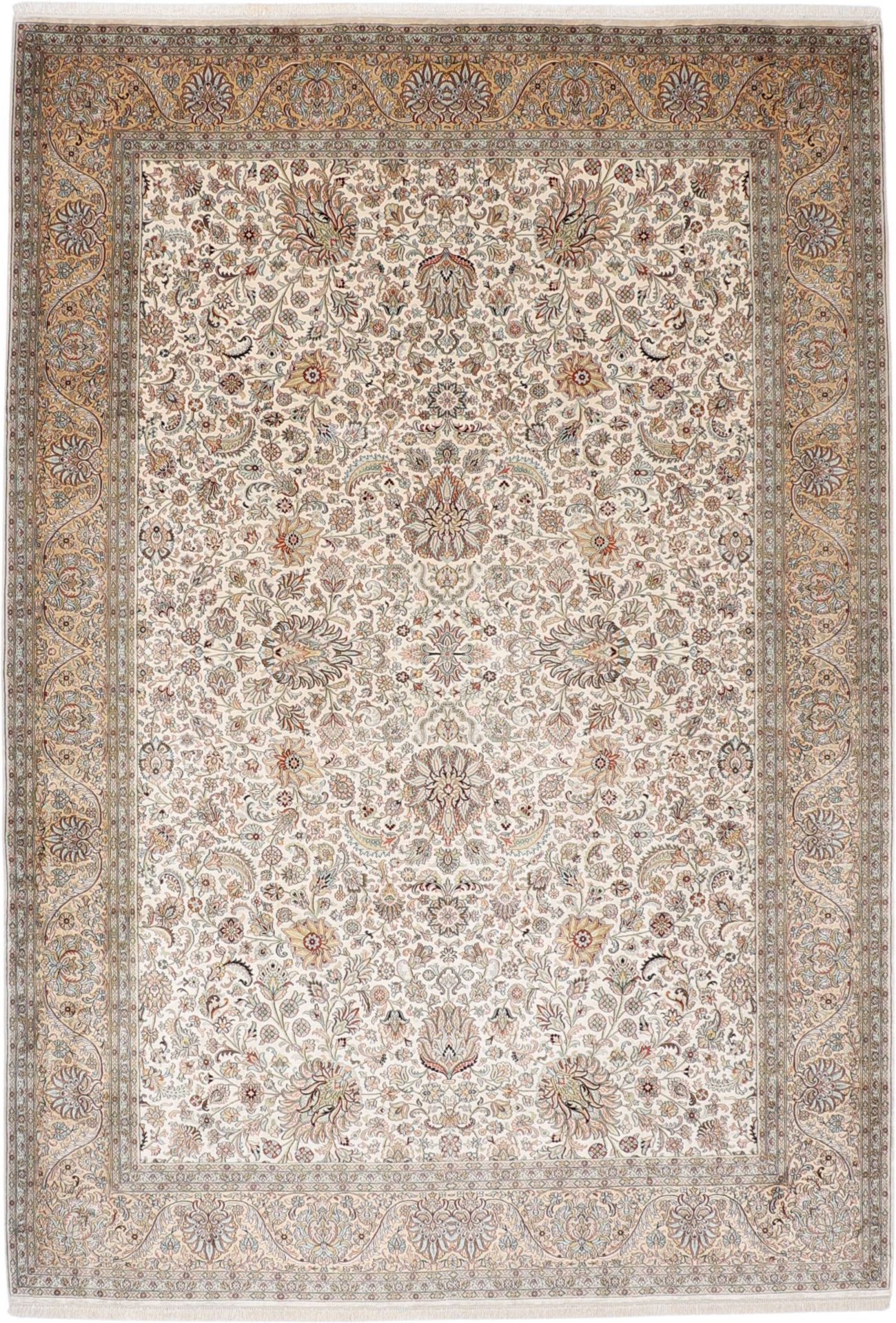 Orientteppich Kashmir 216 x 315 cm Seide handgeknüpft