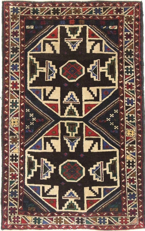 Perserteppich 125 x 80 cm Wolle Handgeknüpft Belutsch