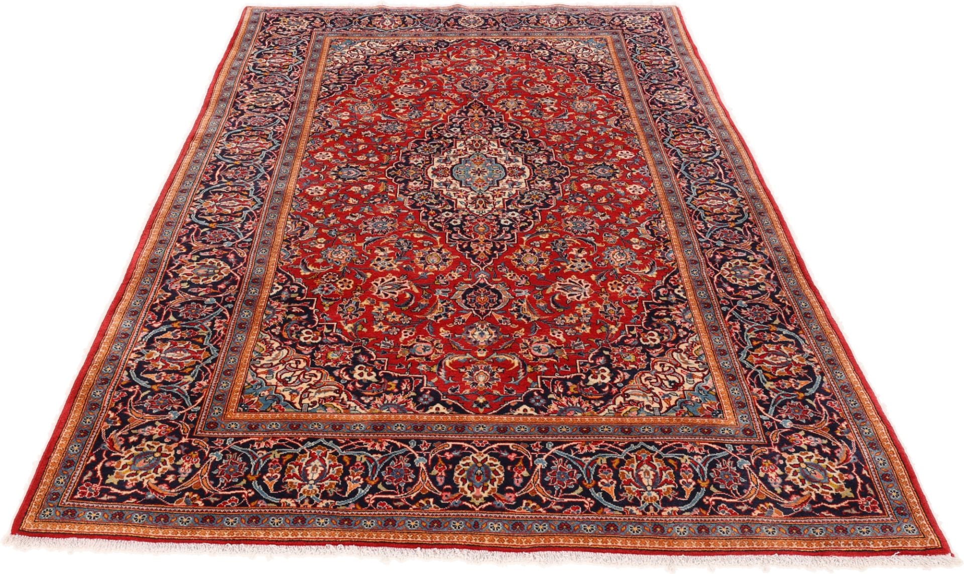 Perserteppich Kashan 195 x 325 cm Schurwolle handgeknüpft