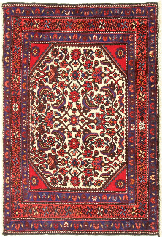 Perserteppich Rudbar 110 x 73 cm Schurwolle handgeknüpft