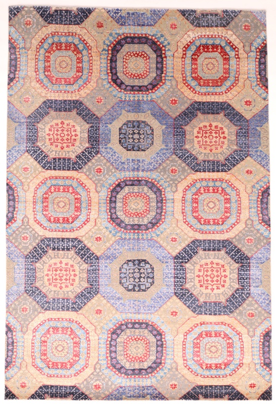 Orientteppich 298 x 200 cm Wolle handgeknüpft Rot-Orange