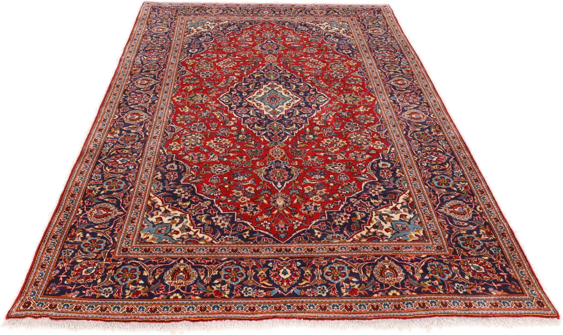 Perserteppich Kashan 194 x 323 cm Schurwolle handgeknüpft