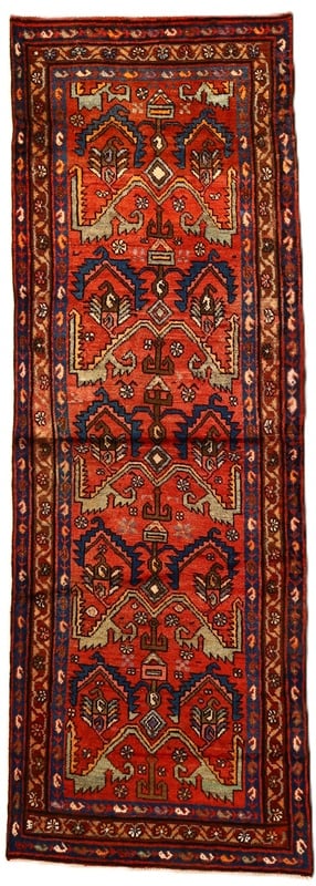 Perserteppich Hamadan 298 x 106 cm Wolle handgeknüpft Läufer