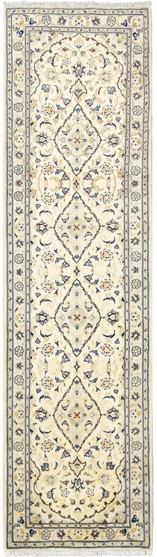 Perserteppich Kashan 298 x 81 cm Wolle handgeknüpft Läufer