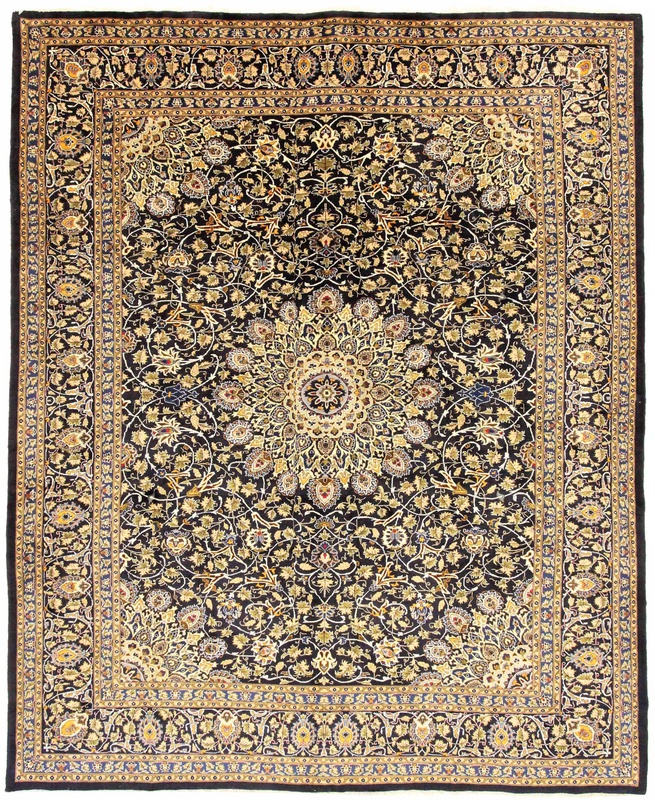 Perserteppich Kashmar 365 x 300 cm Wolle handgeknüpft weiß-beige