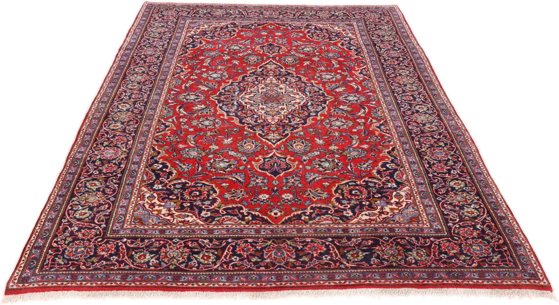 Perserteppich Kashan 213 x 321 cm Schurwolle handgeknüpft