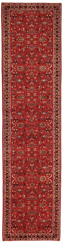 Perserteppich Kashan 407 x 100 cm Schurwolle handgeknüpft Läufer