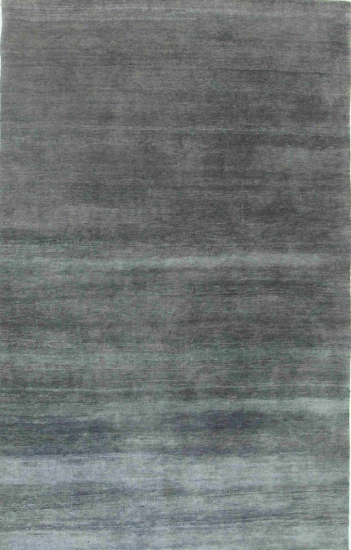 Orientteppich Indien 239 x 149 cm Wolle handgeknüpft Schwarzgrau