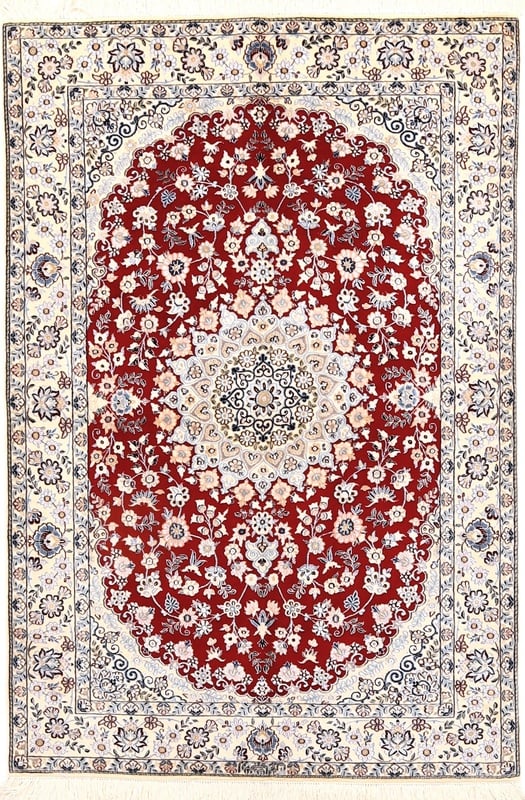 Perserteppich Nain 170 x 114 cm Wolle handgeknüpft antik