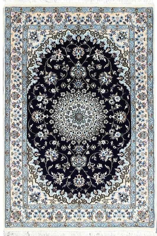 Perserteppich Nain 148 x 103 cm Schurwolle und Seide handgeknüpft