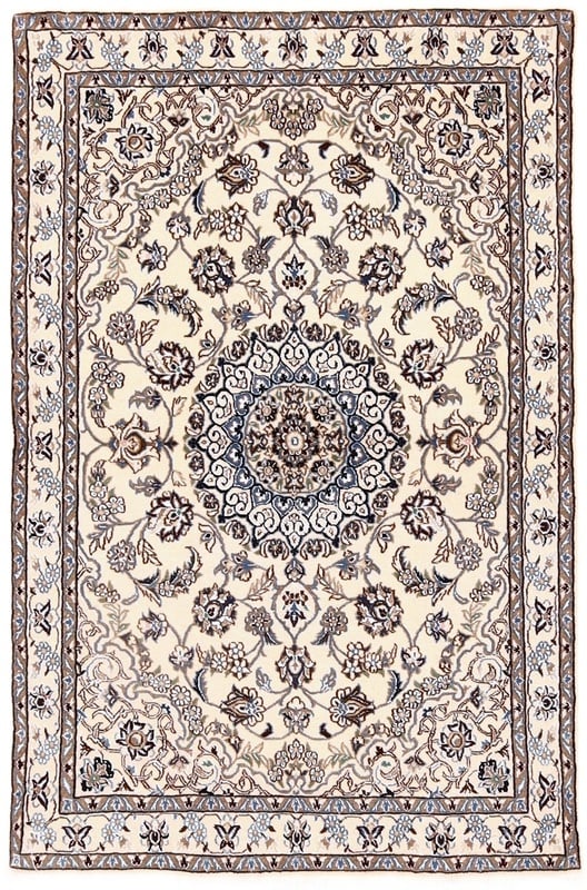 Perserteppich 148 x 97 cm Wolle und Seide handgeknüpft