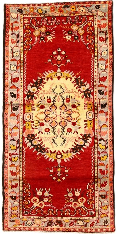 Perserteppich Persien 216 x 105 cm Wolle handgeknüpft Antik