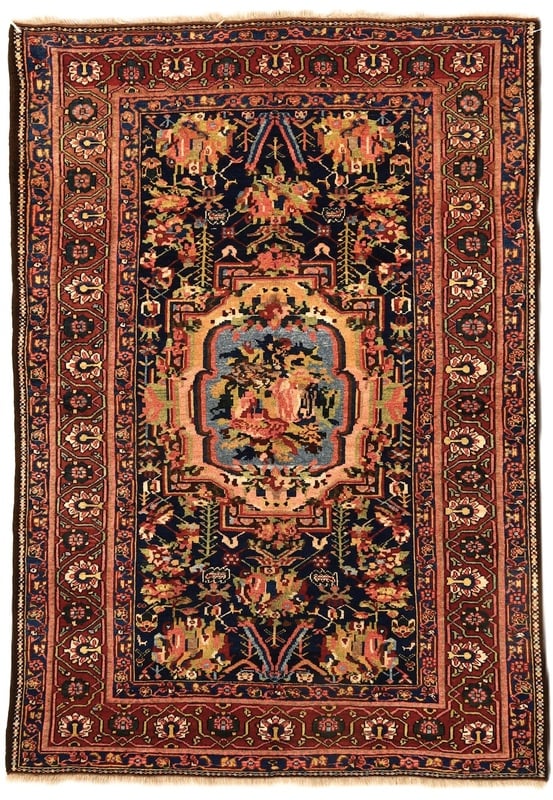 Perserteppich Bakhtiari 211 x 148 cm Wolle handgeknüpft antik