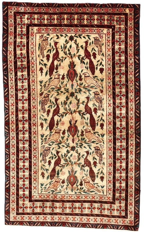 Perserteppich Belutsch 185 x 113 cm Wolle handgeknüpft Antik