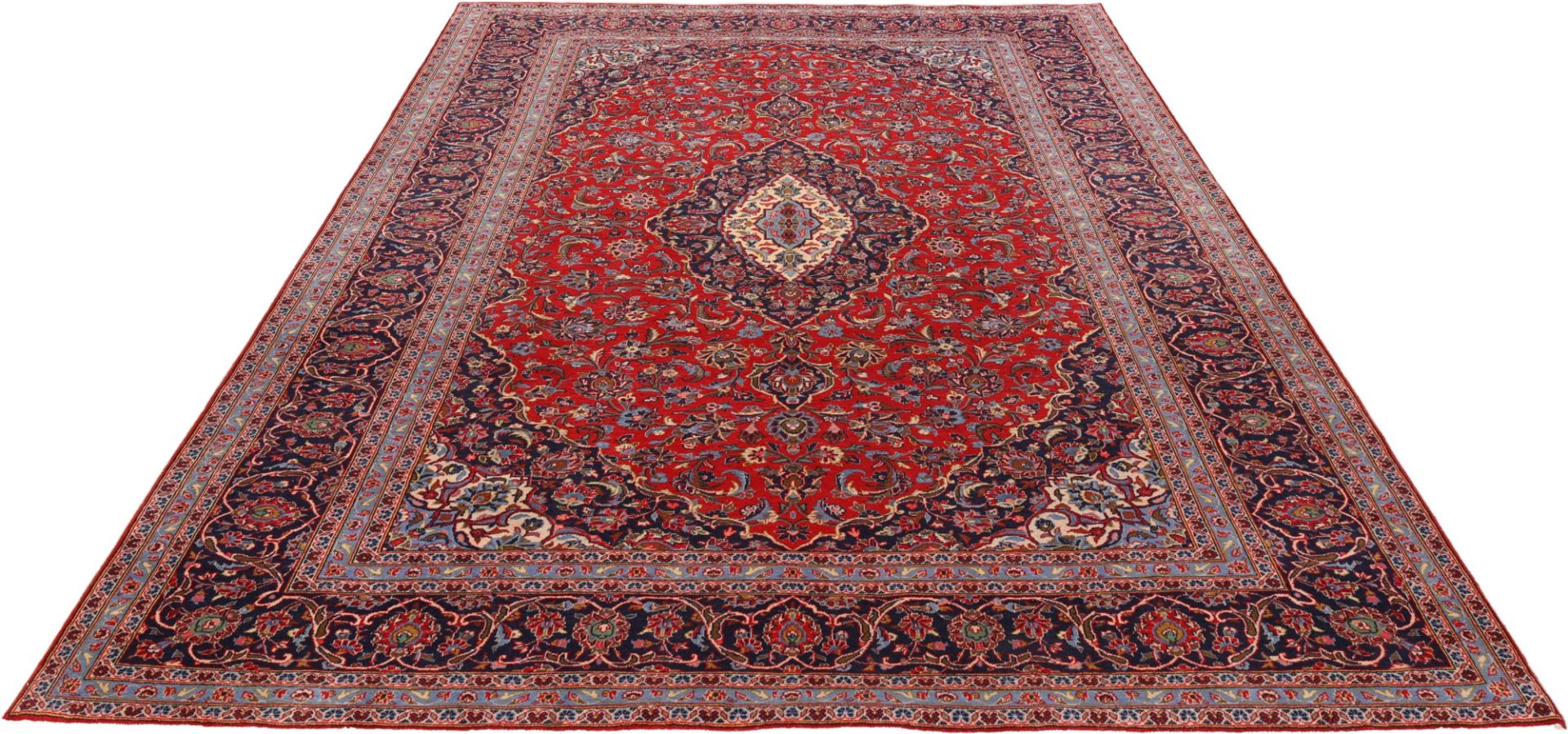 Perserteppich Kashan 247 x 340 cm Schurwolle handgeknüpft
