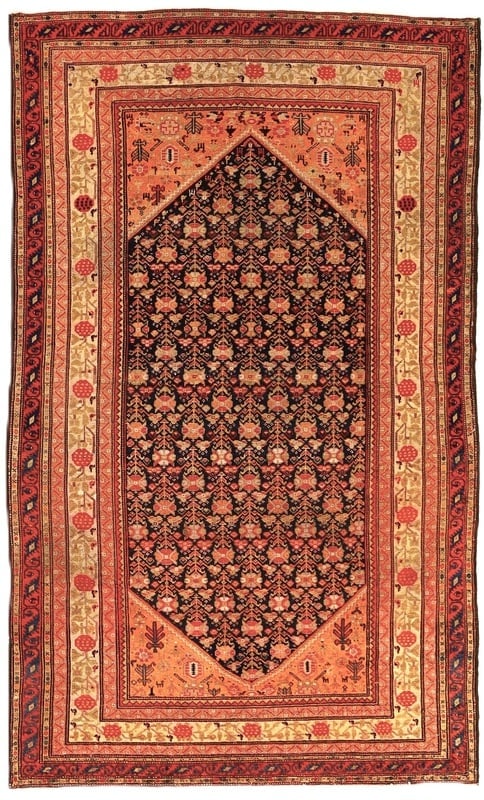 Perserteppich Persien 217 x 132 cm Wolle handgeknüpft antik